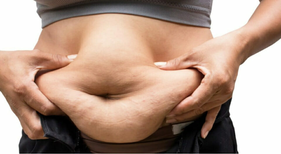 woman bloated stomach