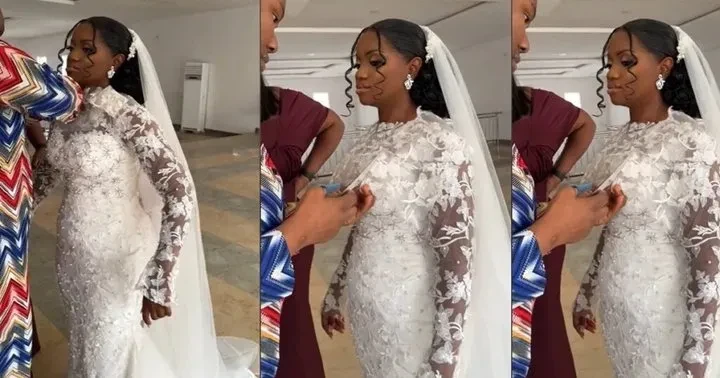 Pastor E28098sacks bride from church asks her to change her wedding gown which was showing her bre@sts 11zon