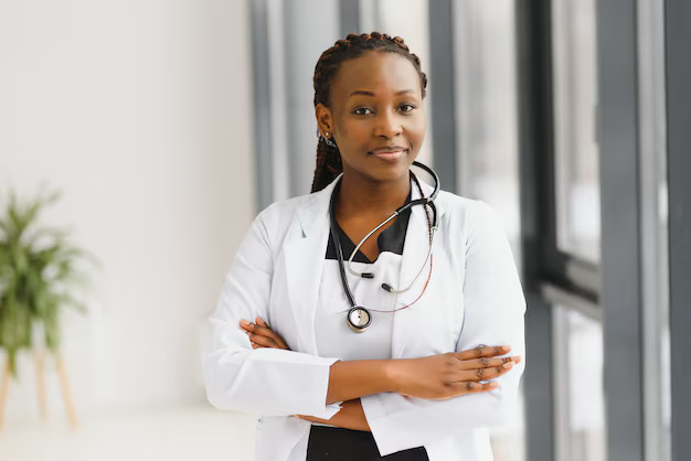 beautiful african american nurse with arms folded 255667 10267