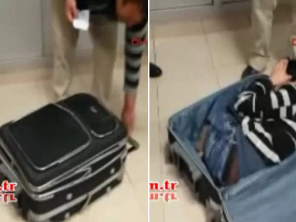 TEASER The moment an over the limit suitcase turns out to be a woman trying to sneak over the border