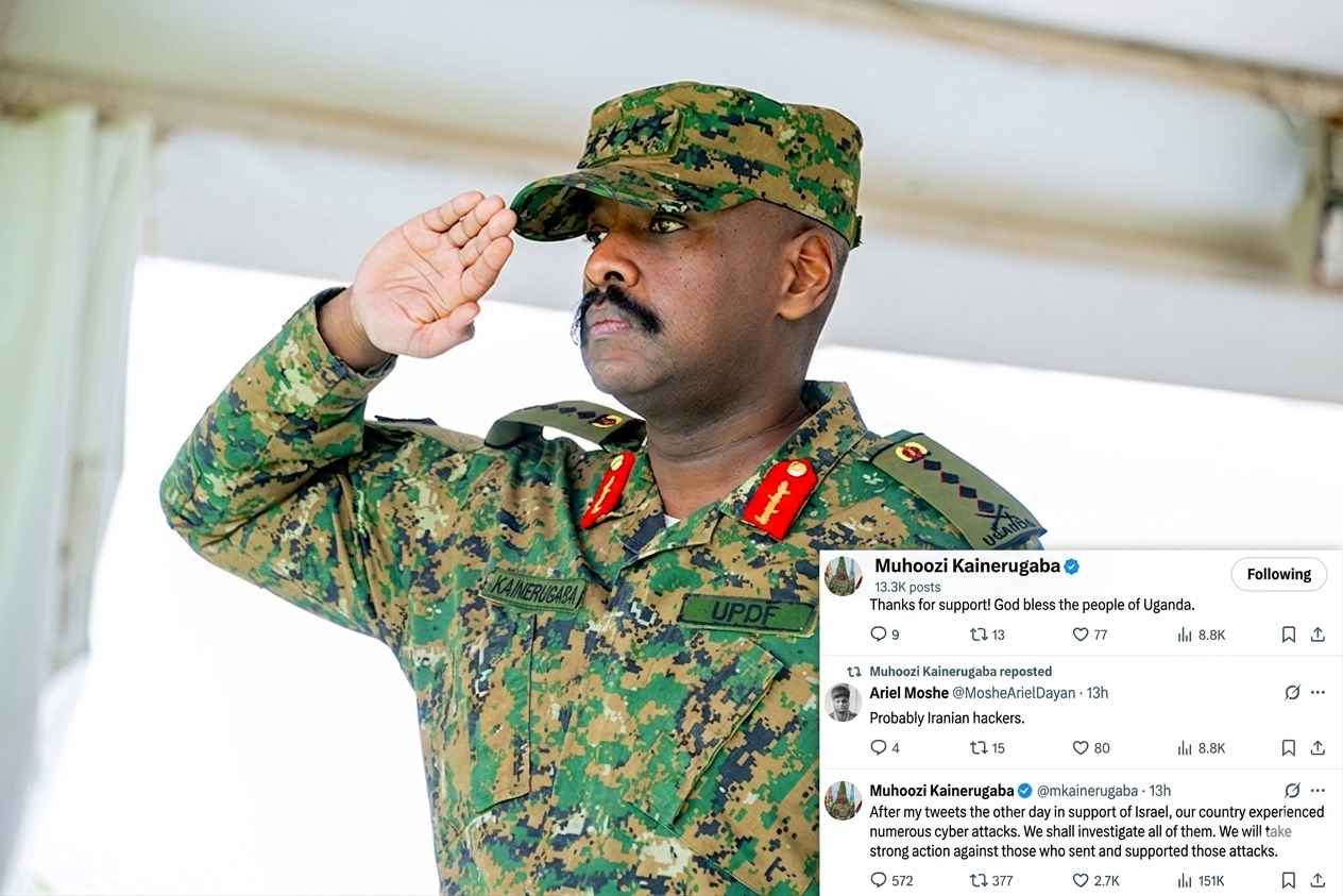 Shocking! Uganda Hit By Powerful Cyber Attacks After Muhoozi's Iran-Israel Tweet