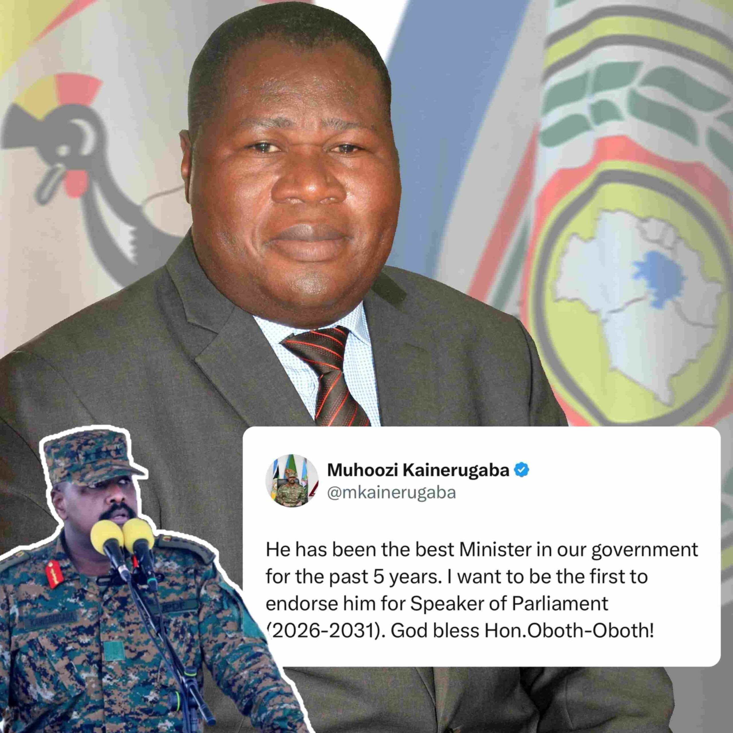 Game Over: Gen Muhoozi Endorses Oboth-Oboth For Speaker, Offers 'Protection' To Tayebwa!
