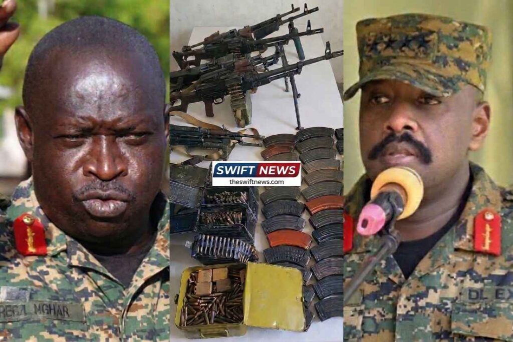 Gen Muhoozi Tables Arms, Ammunition Recovered From Elweru’s Home, Gives Him Hours To Surrender!